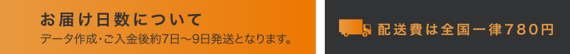 お届け日数について、送料は全国一律